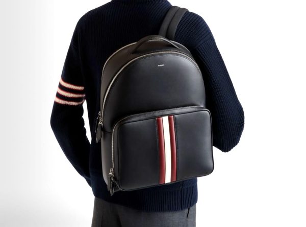Bally Leather Backpack (Black) - Image 4