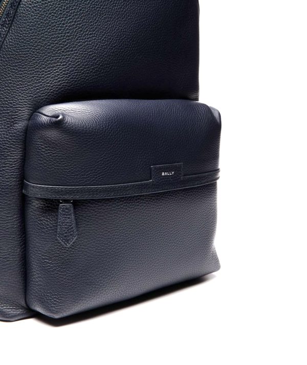 Bally Leather Backpack (Blue) - Image 5