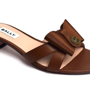 Bally Ladies Slippers Balyka 35 (Leather Brown)
