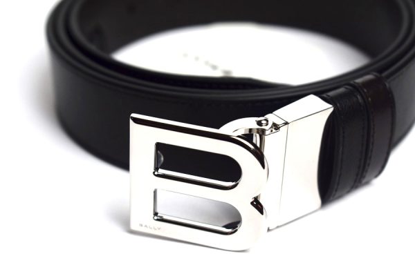 Bally Reversible B logo Belt (Black)
